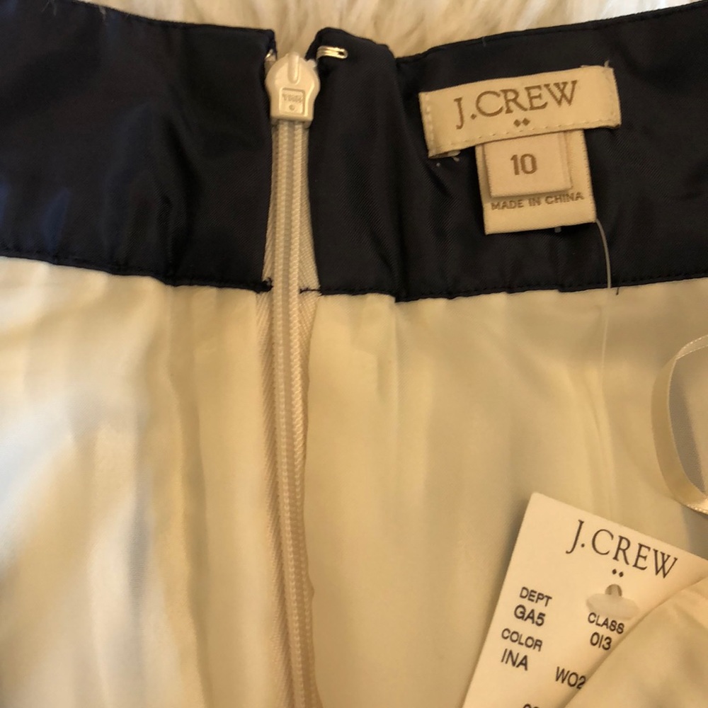NWT J.Crew Lined Pleated Skirt Sz 10 - Picture 8 of 8